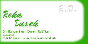 reka dusek business card